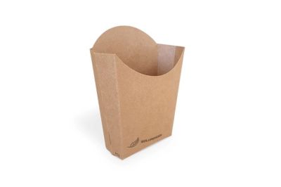Frietscoop Medium Kraft/Bruin 100st